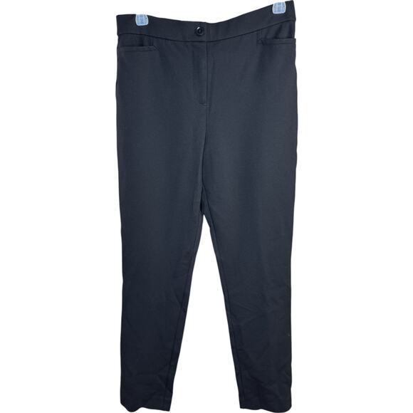 Tailored by Susan Graver Regular Smart Ponte Slim Leg Trouser Black Small - Picture 1 of 9
